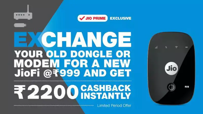 Reliance Jio Announces Exchange Offer On Jiofi Now Available For