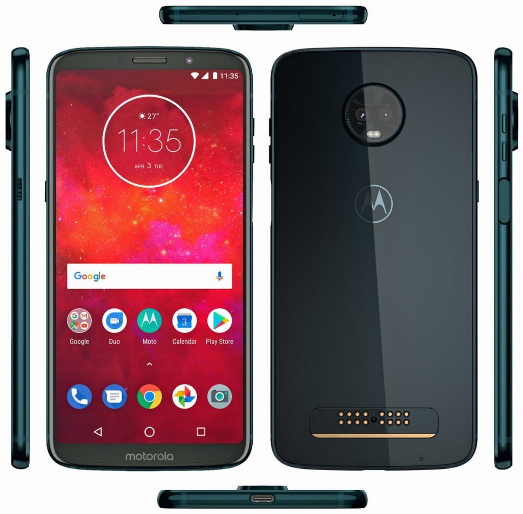 Moto Z3 Play leaked in Indigo color with dual rear cameras and 18:9 display