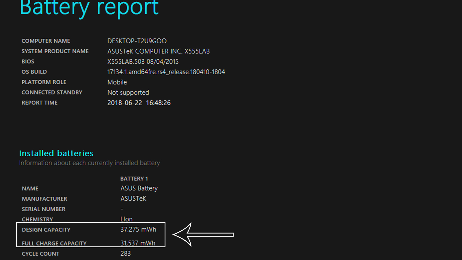 dell battery health status