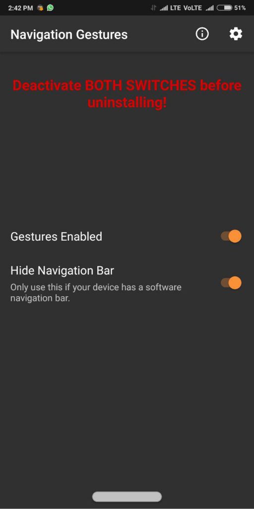 Navigation Gestures