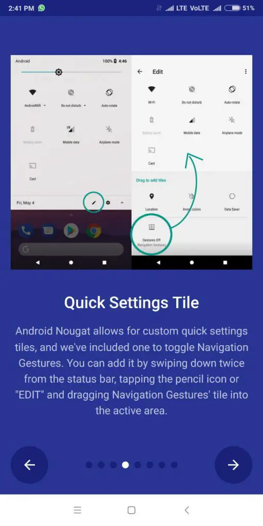 Navigation Gestures