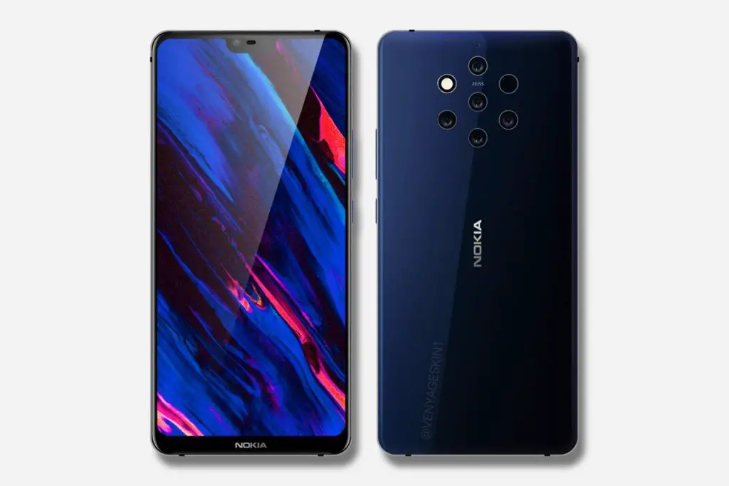 Nokia 9 Leaked Render Shows Penta Lens Camera  Notch Display - 19