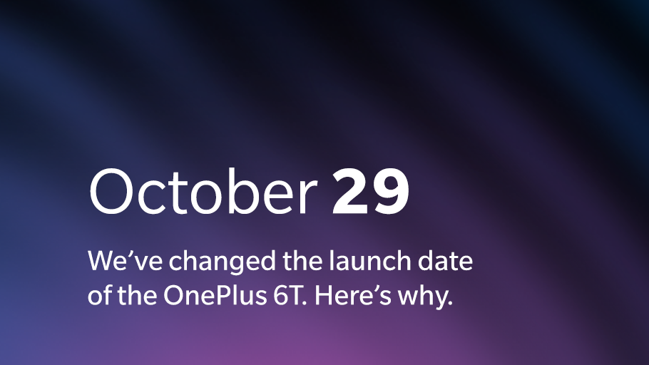 Oneplus 6t launch date