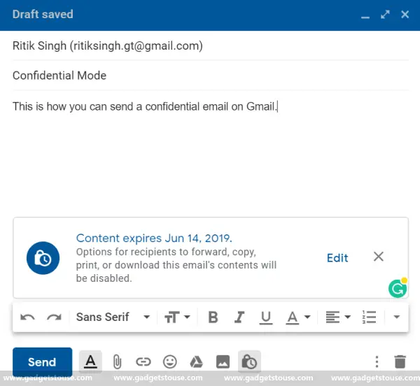 Vertrauliche E-Mails über Gmail senden