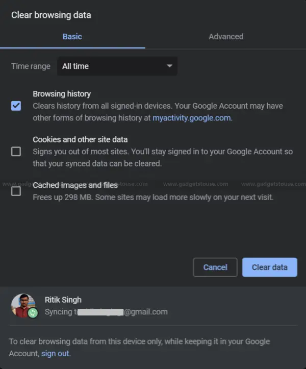 How to check and delete your Google search history
