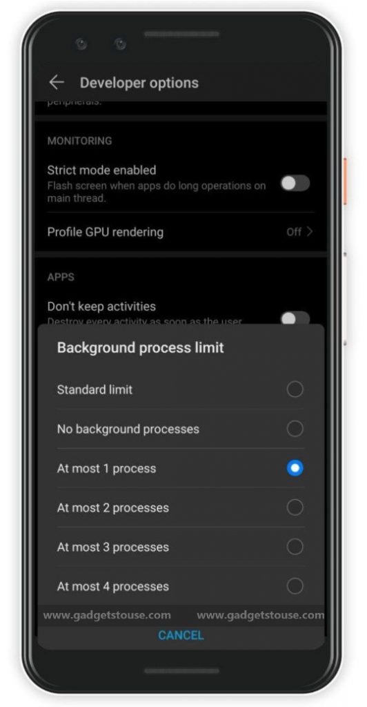 Make your smartphone fast by limiting background process