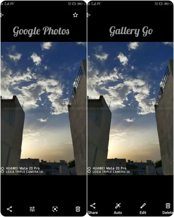 Google Photos vs Gallery Go