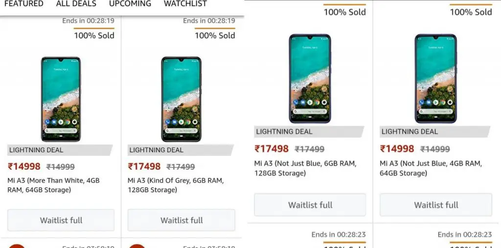 Mi A3 Price in India