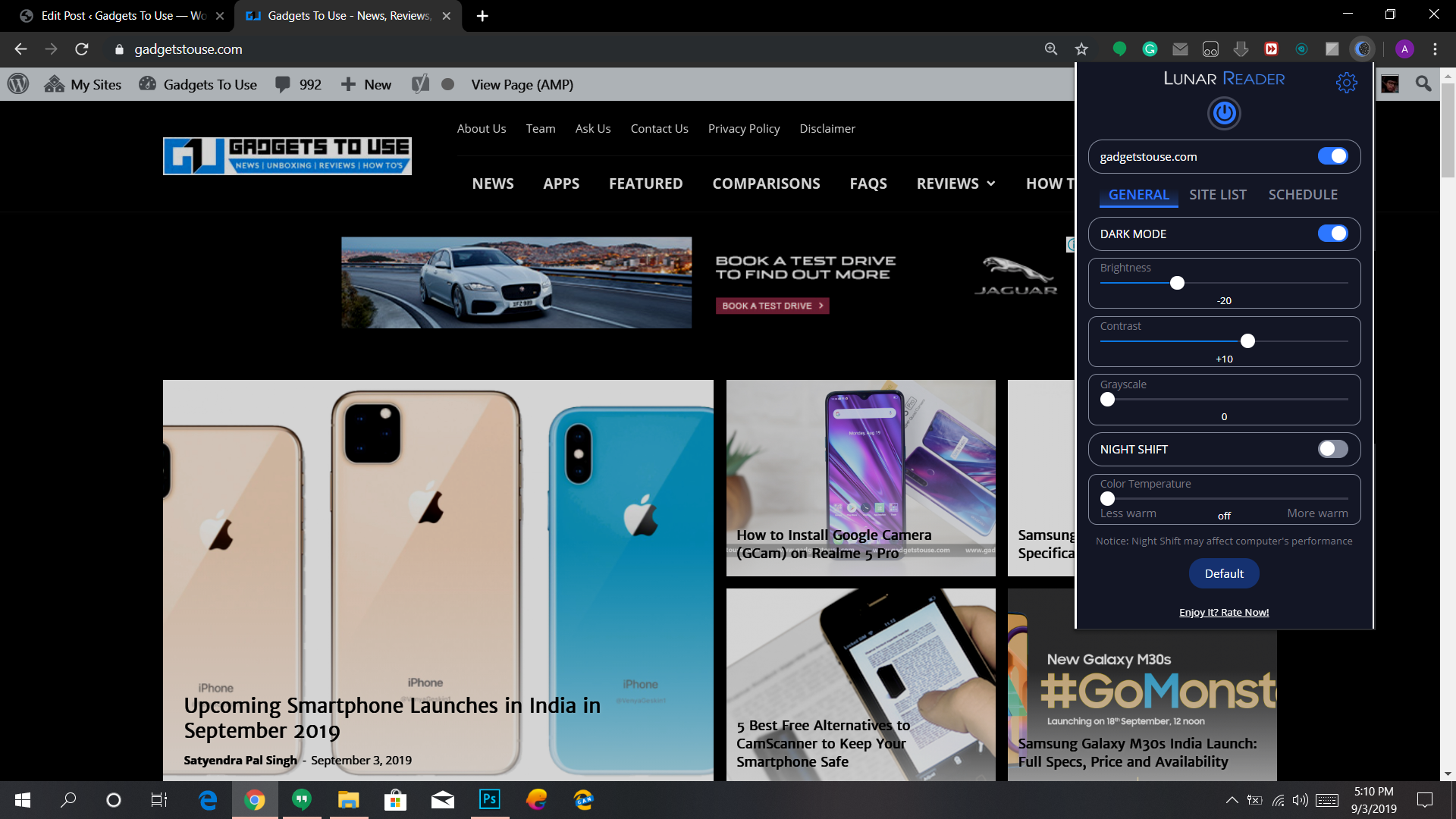 google drive dark mode extension