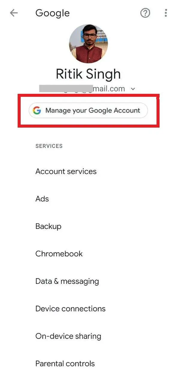 Remove trusted devices from Google Account
