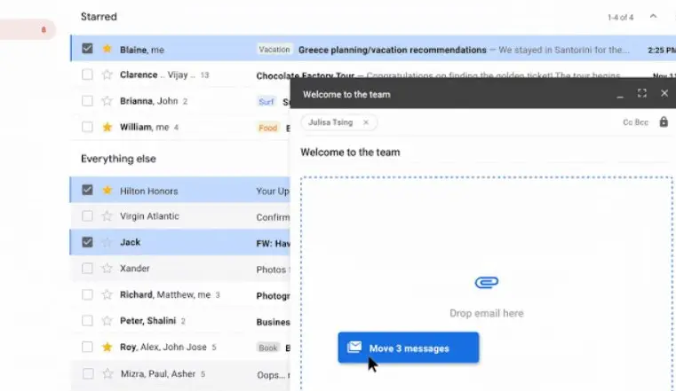 How to send multiple emails as an attachment in Gmail