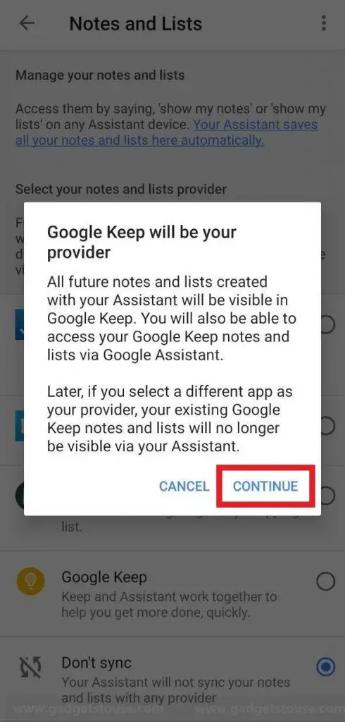 Use Google Keep Notes with Google Assistant
