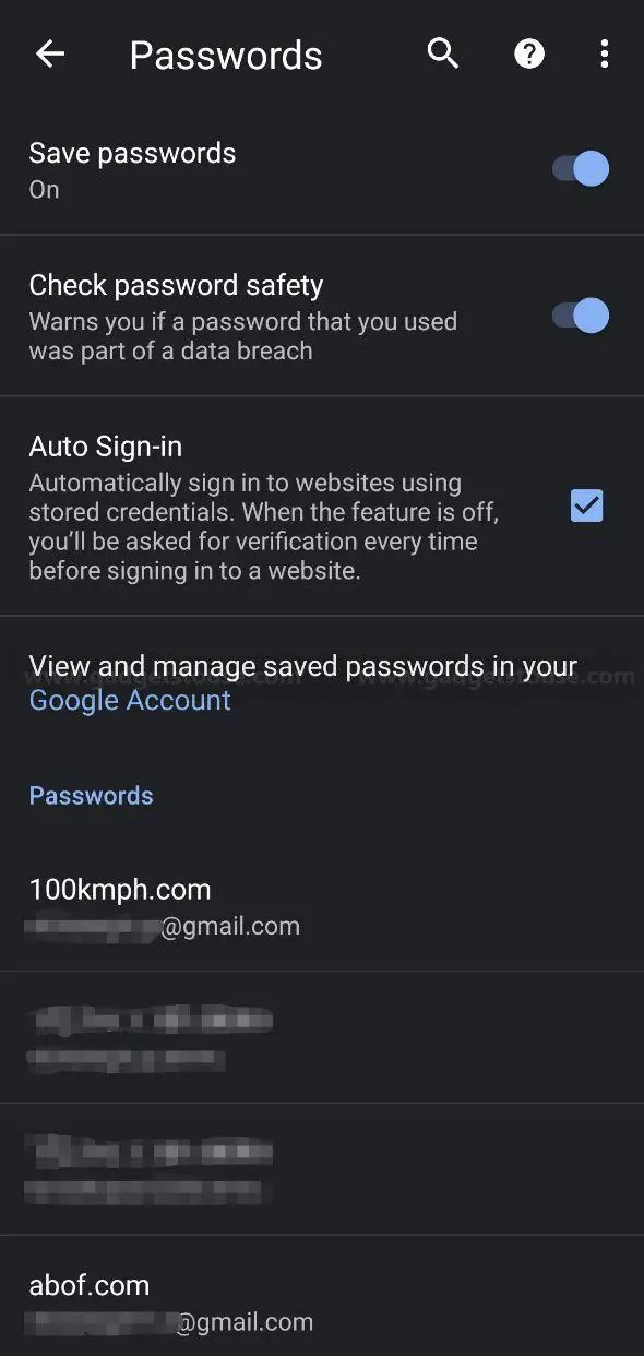 So zeigen Sie gespeicherte Passwörter in Chrome auf Android an