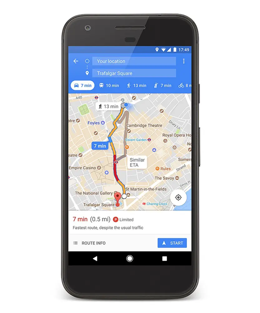 Find Parking using Google Maps