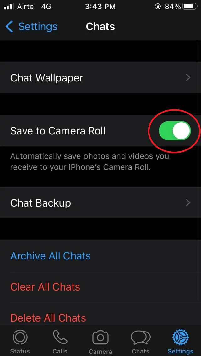 Save WhatsApp Images to Gallery iOS