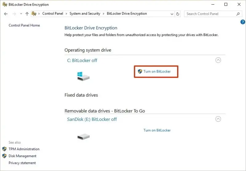 sandisk secure access vs bitlocker