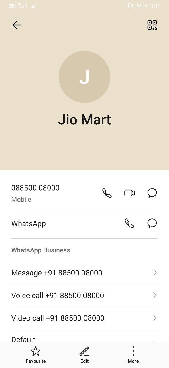 Order from JioMart WhatsApp