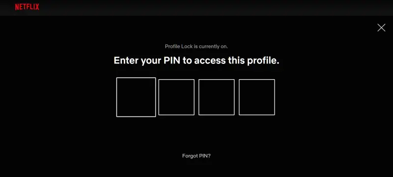Netflix PIN Lock