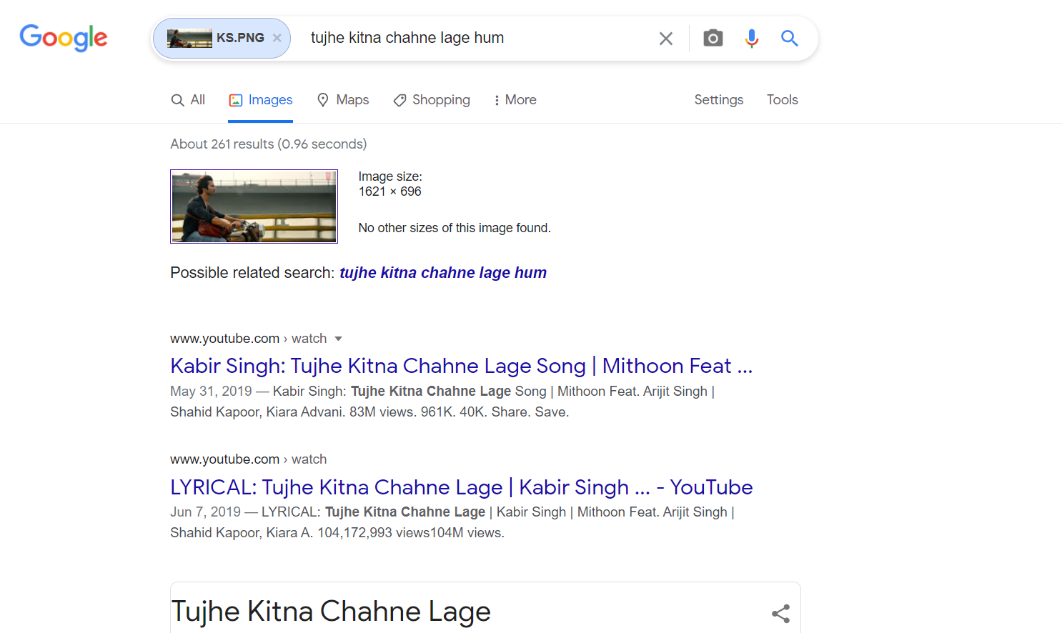 Search Using Video on Google