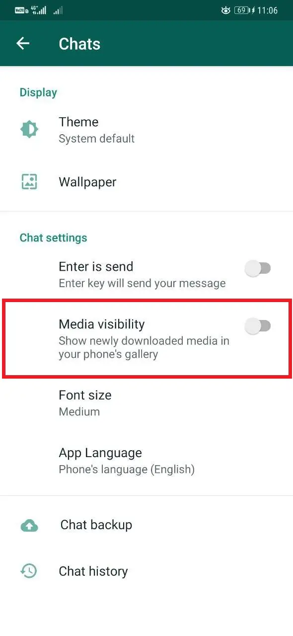 Hide WhatsApp Photos and Videos from Gallery