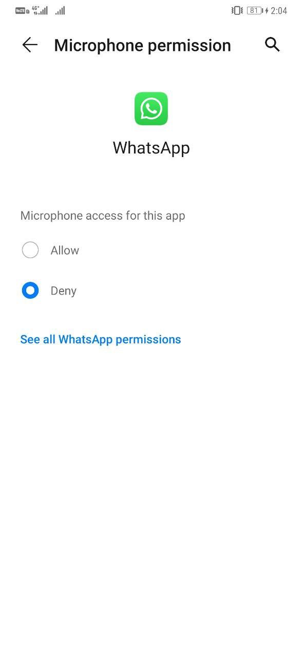 Prevent Voice Message Recording in WhatsApp