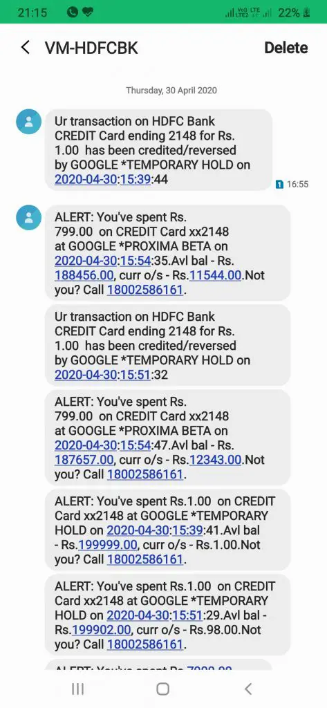Google Proxima Beta Fraud