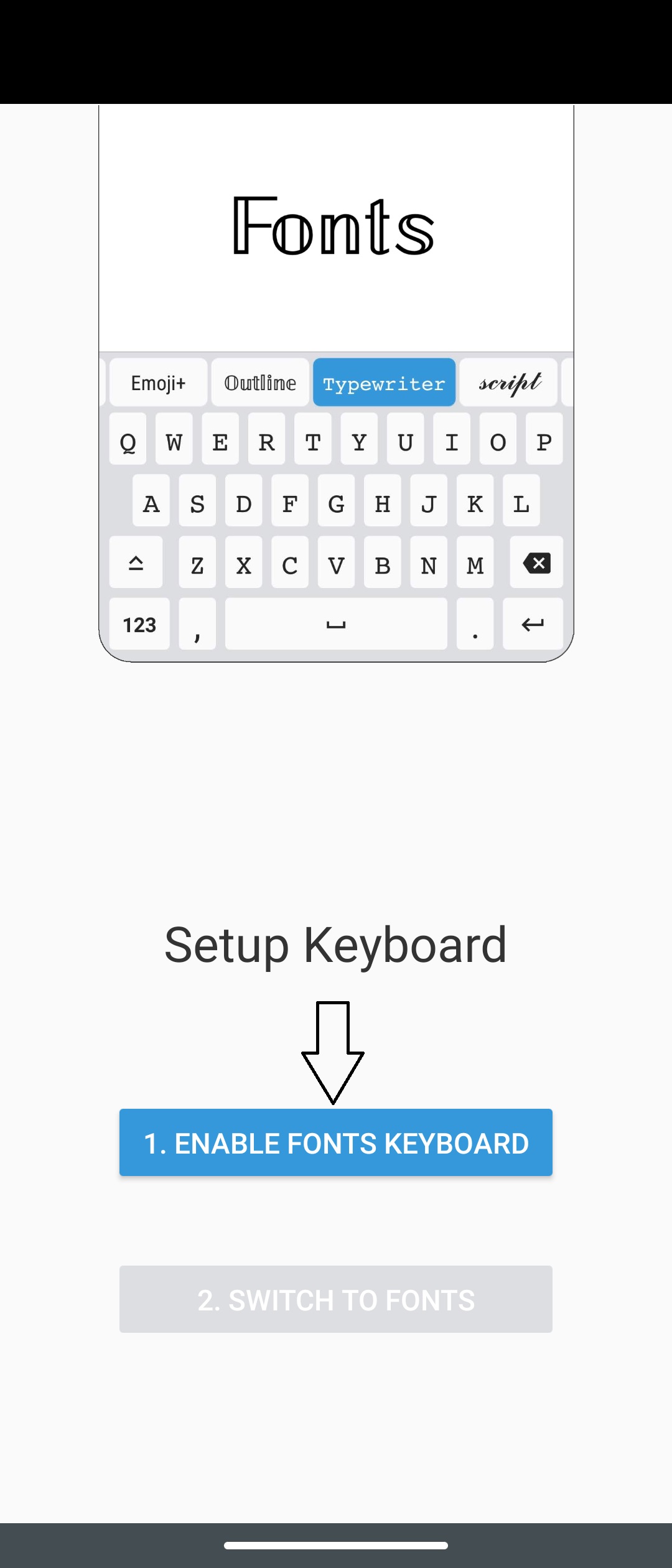 style handwriting keyboard