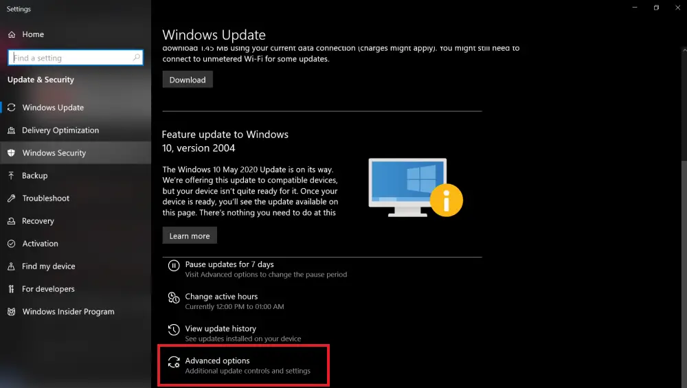 Stop automatic Windows Update