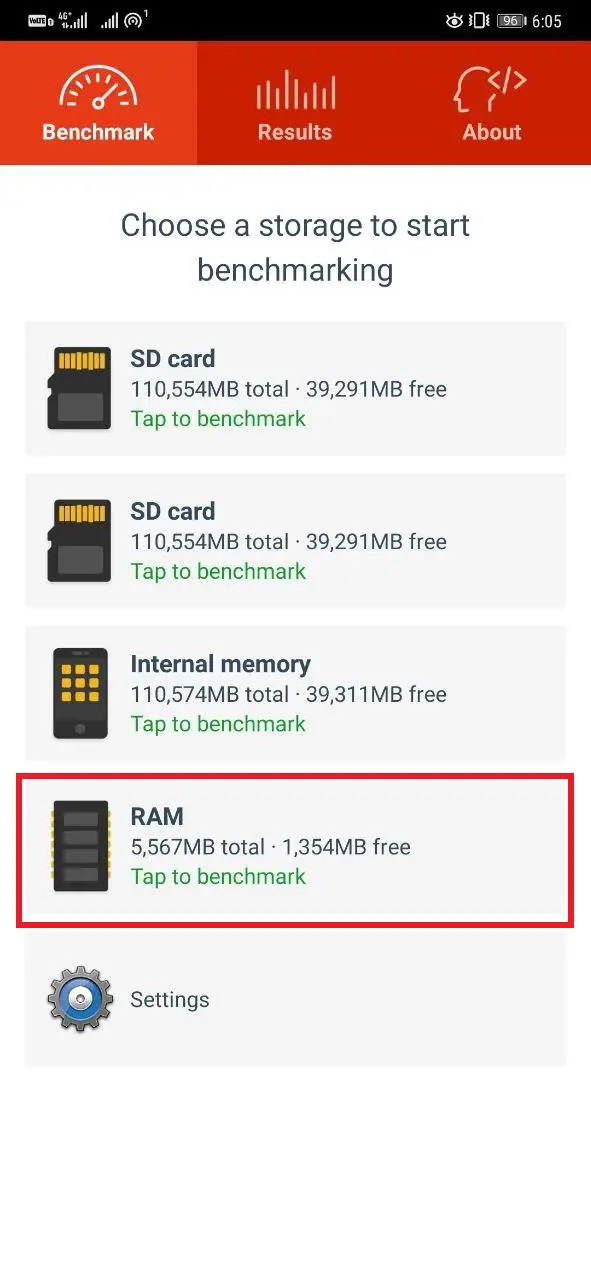 Check RAM Speed Android