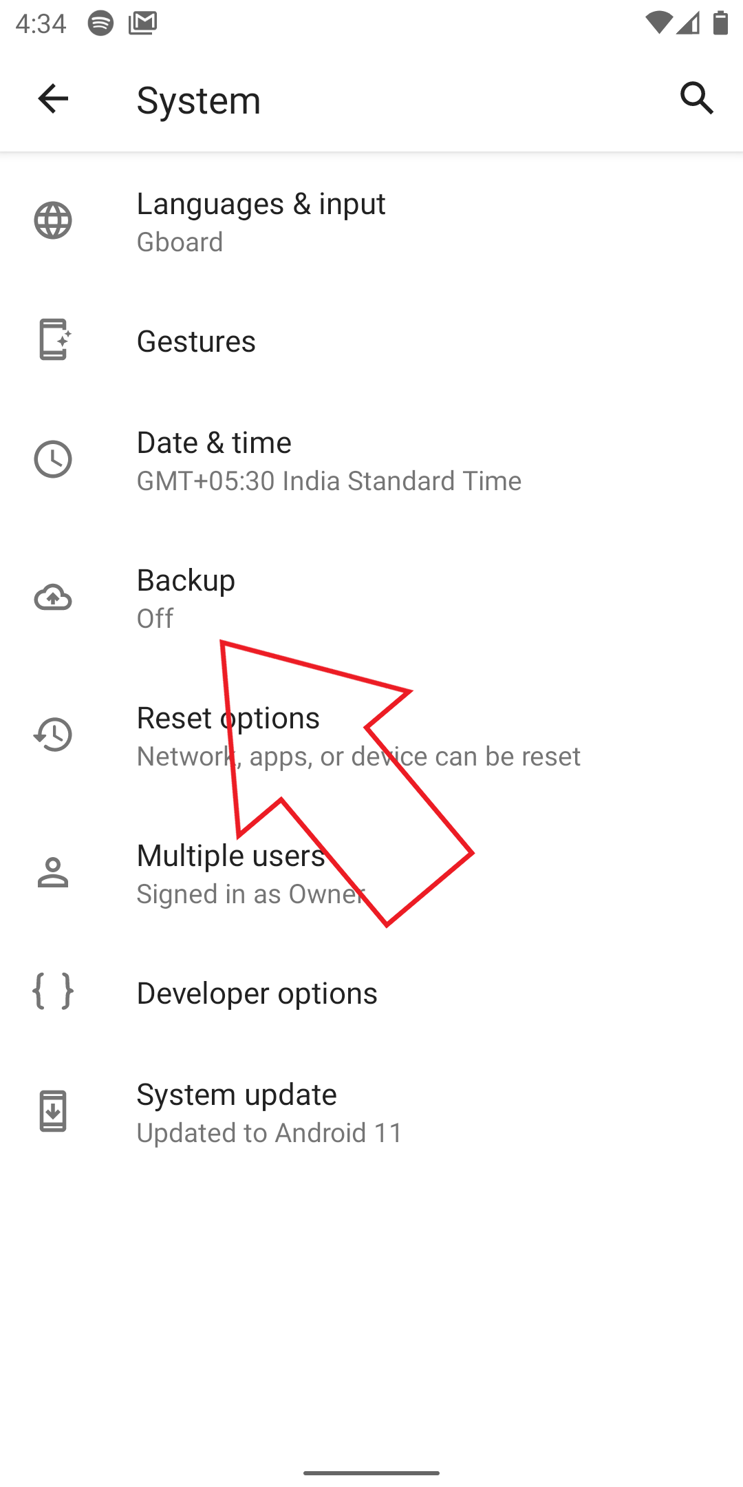 Enable Backup- Things to do on a new Android Phone