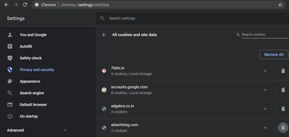 How to Clear Cook­ies and Cache for One Website on Chrome