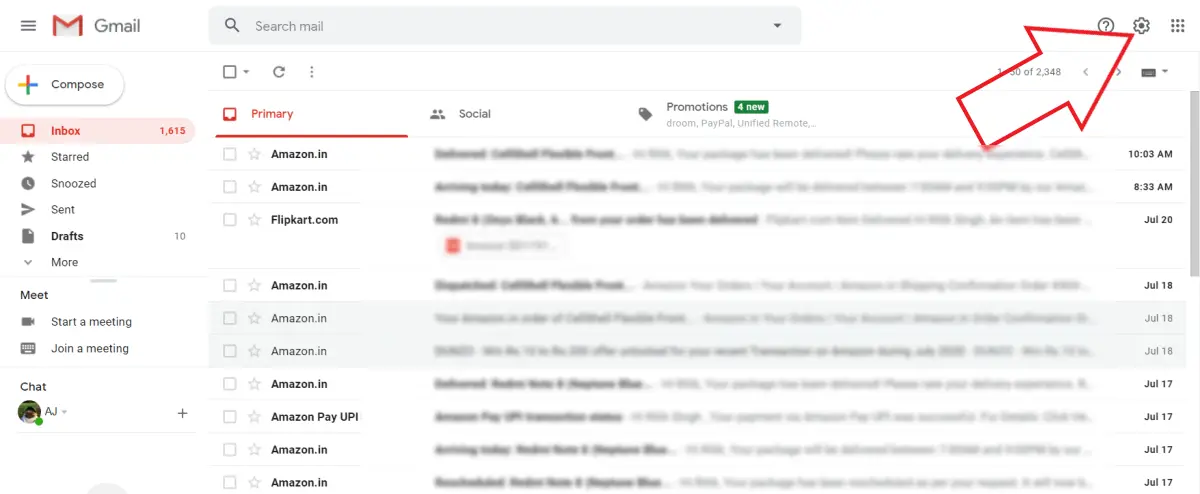 Keep Unread Emails On Top in Gmail PC