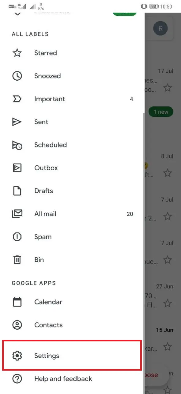 Keep Unread Emails On Top in Gmail App