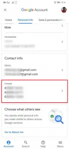 Change Phone Number in Google Account