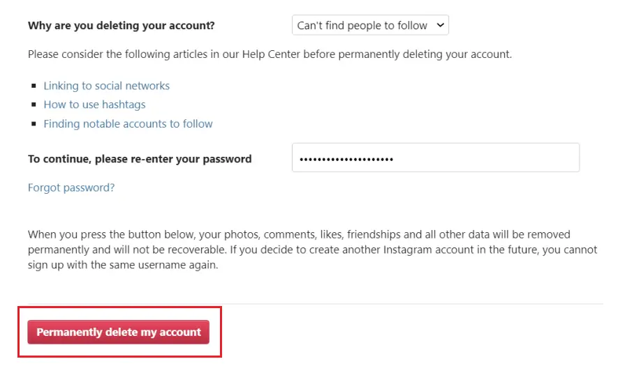 How to Delete Your Instagram Account Permanently