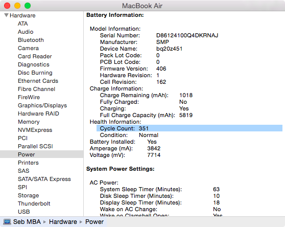 macbook pro battery cycle count apple page