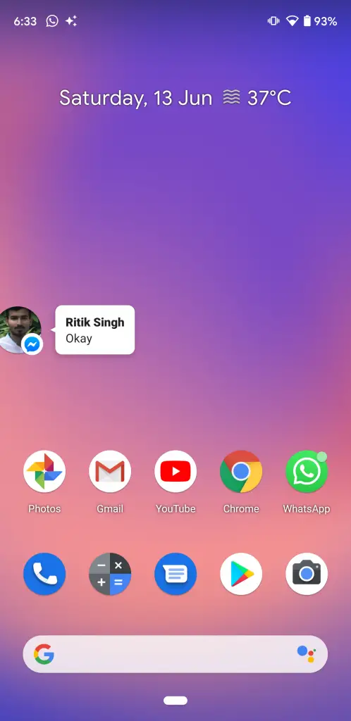 android messages notification categories