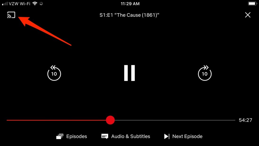 Screencast auf Chromecast auf dem iPhone