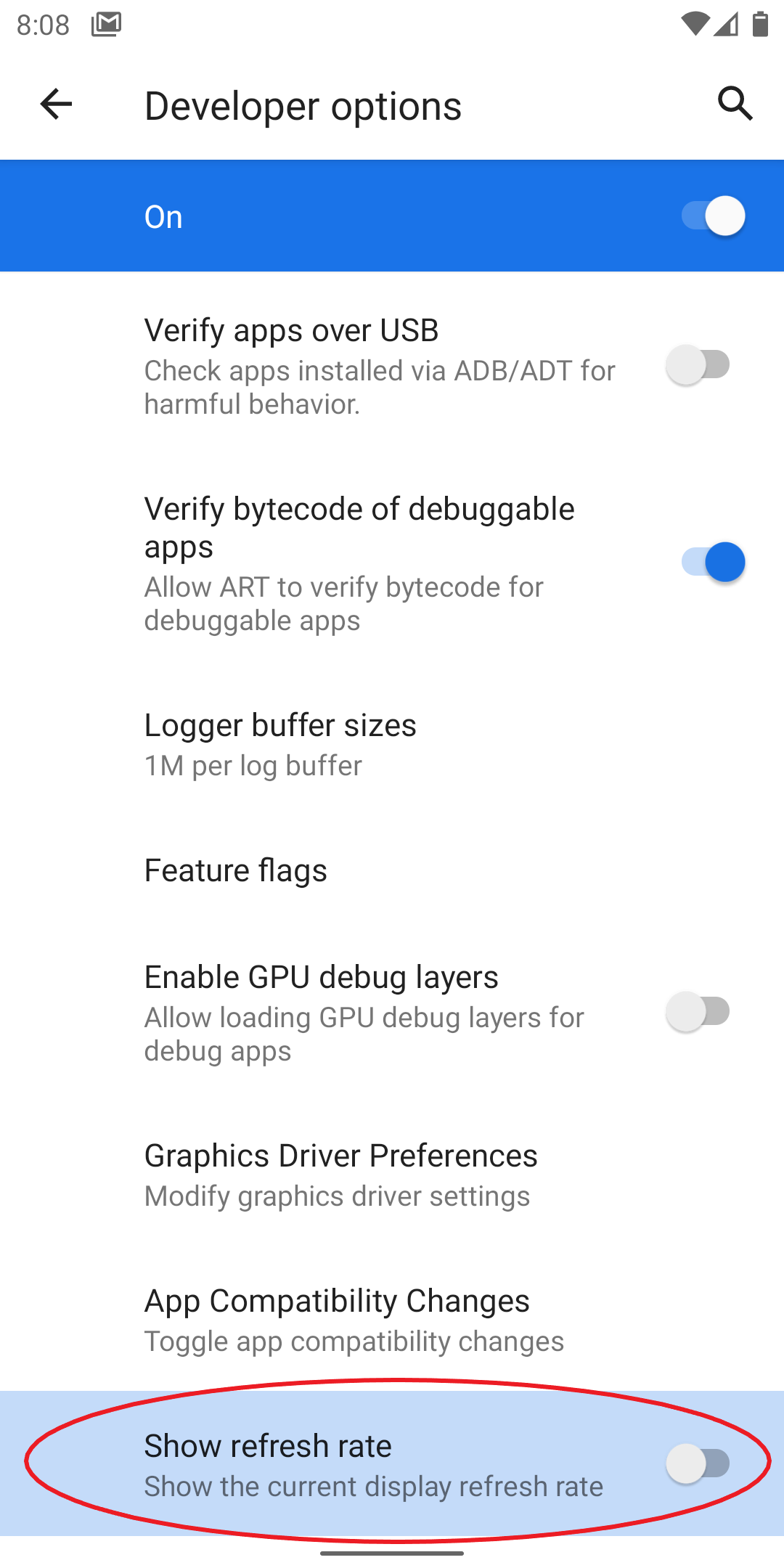 Find Which Apps Run At High Refresh Rate on Android