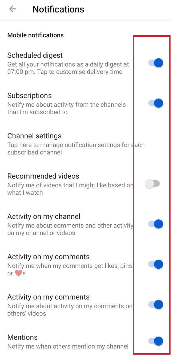 Turn Off YouTube Notifications on Android & iPhone