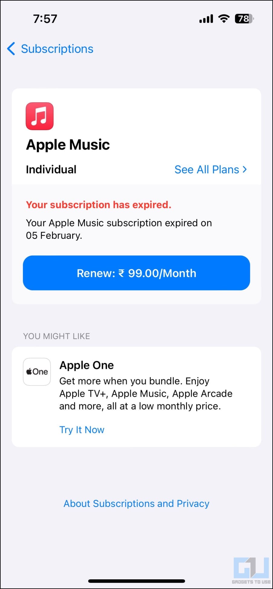 App Subscriptions on iPhone
