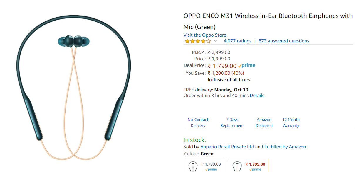 Deals on Wireless Earphones in Amazon Great Indian Sale
