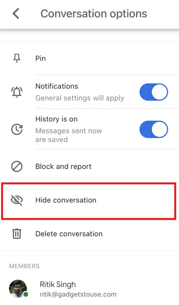 How to Hide and Unhide Conversations in Google Chat Gadgets To Use