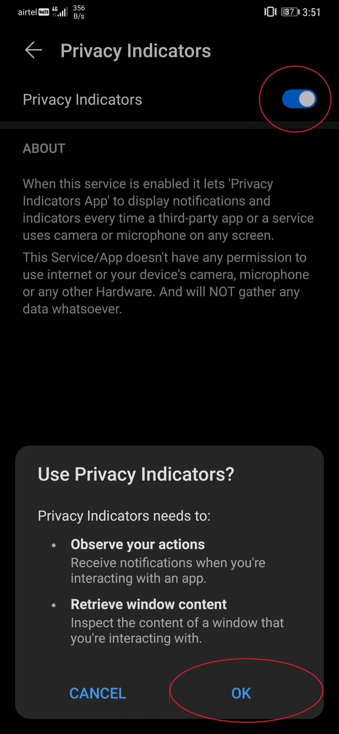 Get iOS 14 Privacy Indicator Dots on Android