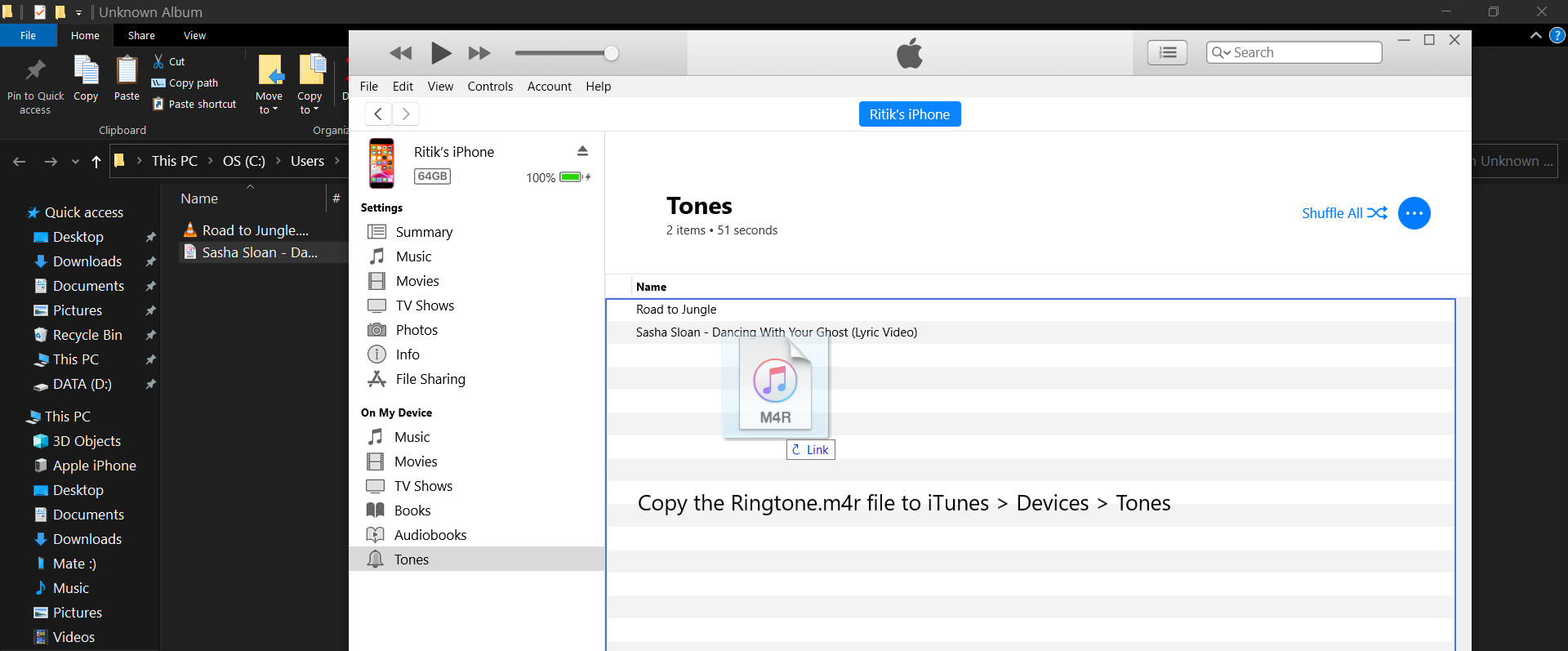 iphone ringtone set itunes