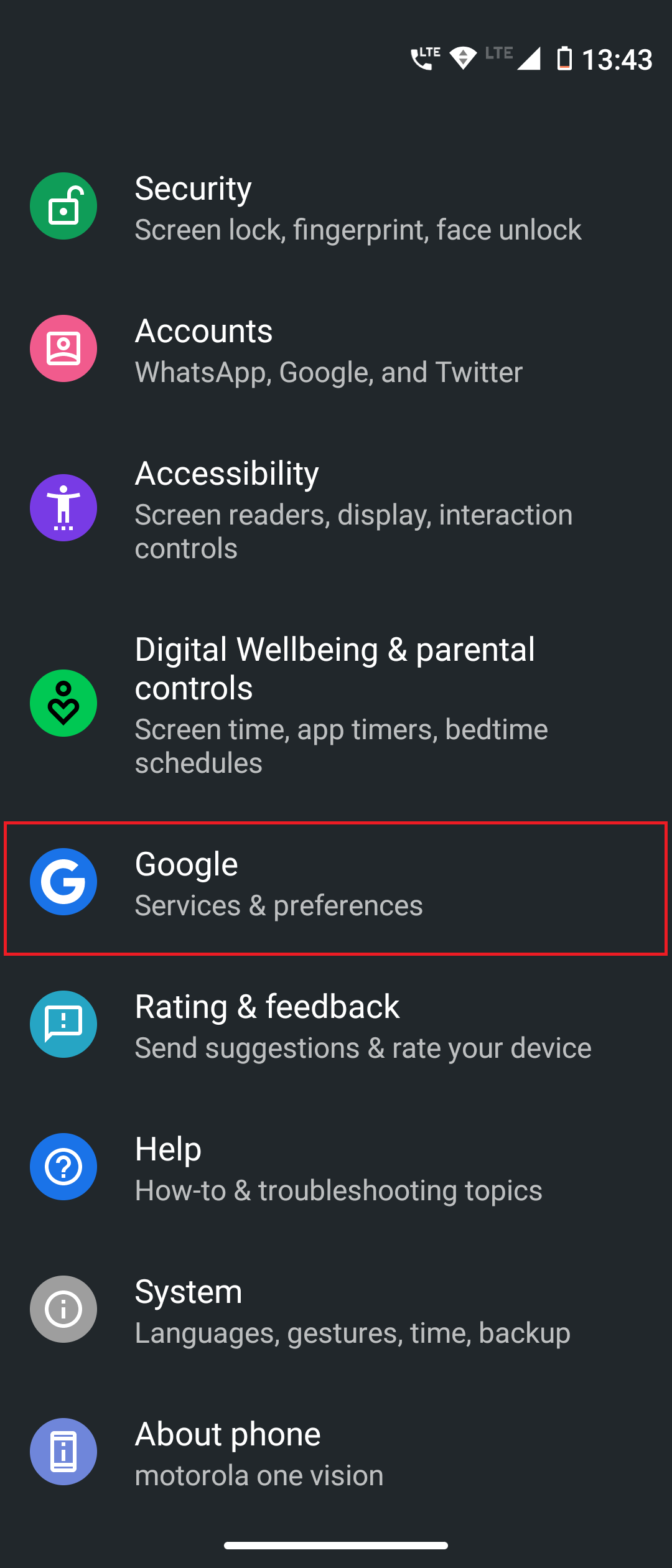 how to change google account on android phone