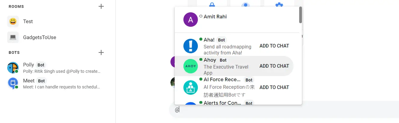 How to Add and Use Bots in Google Chat