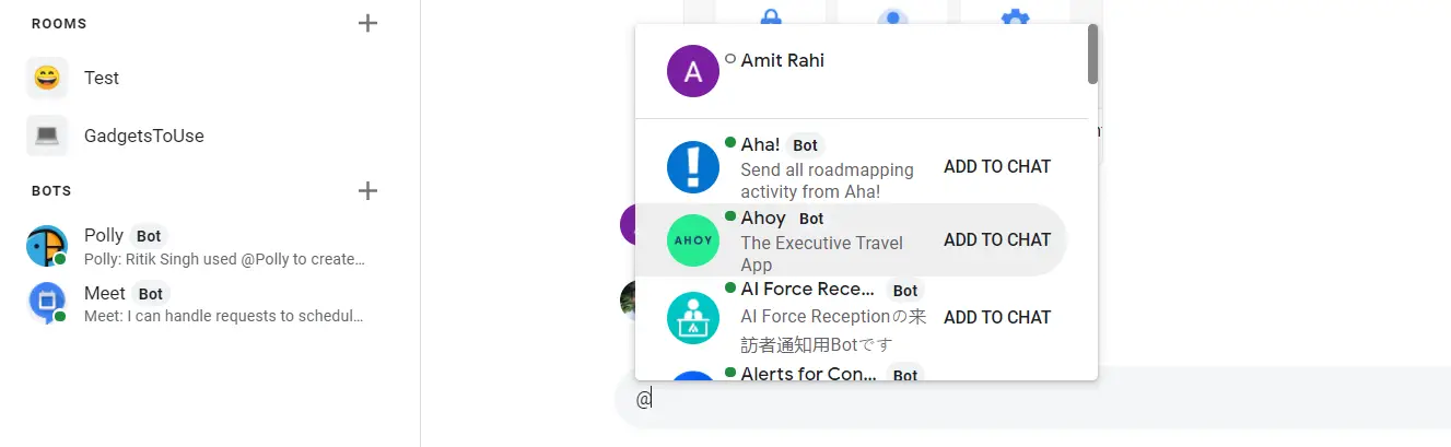 google chat bots