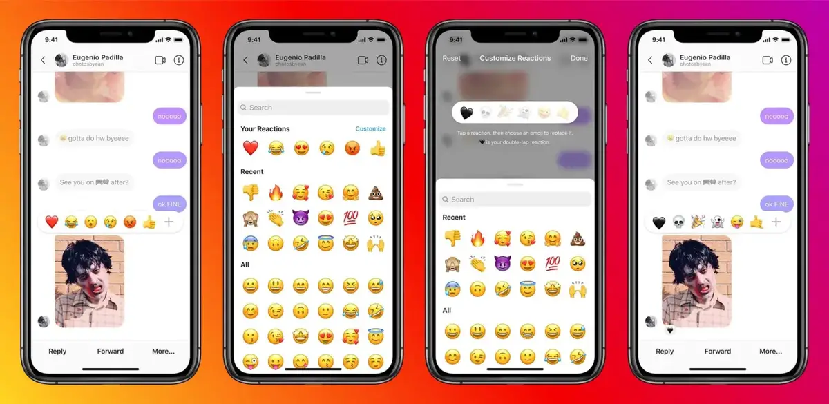 So reagieren Sie auf Instagram-Nachrichten mit benutzerdefinierten Emojis