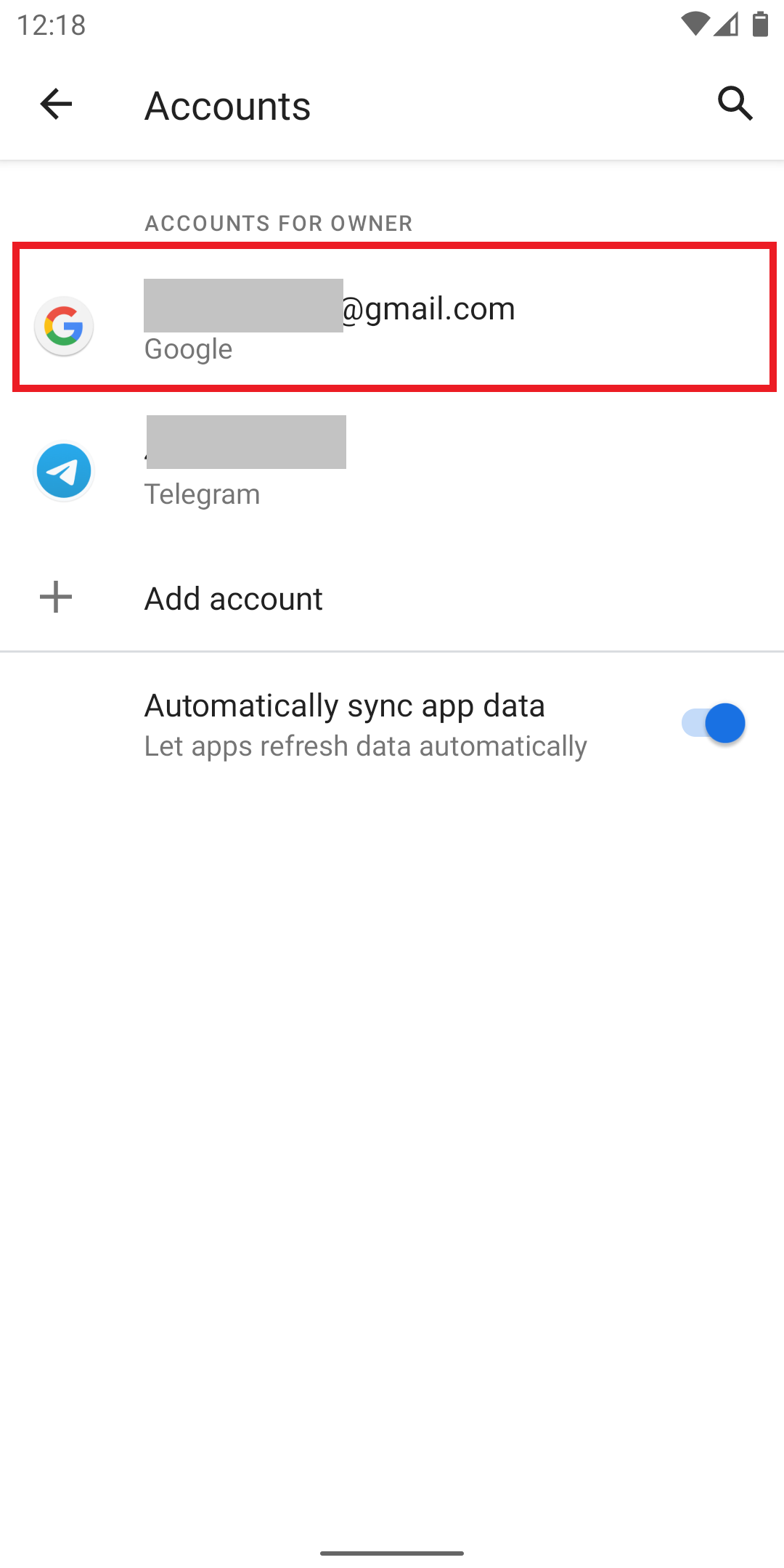 remove card from google account